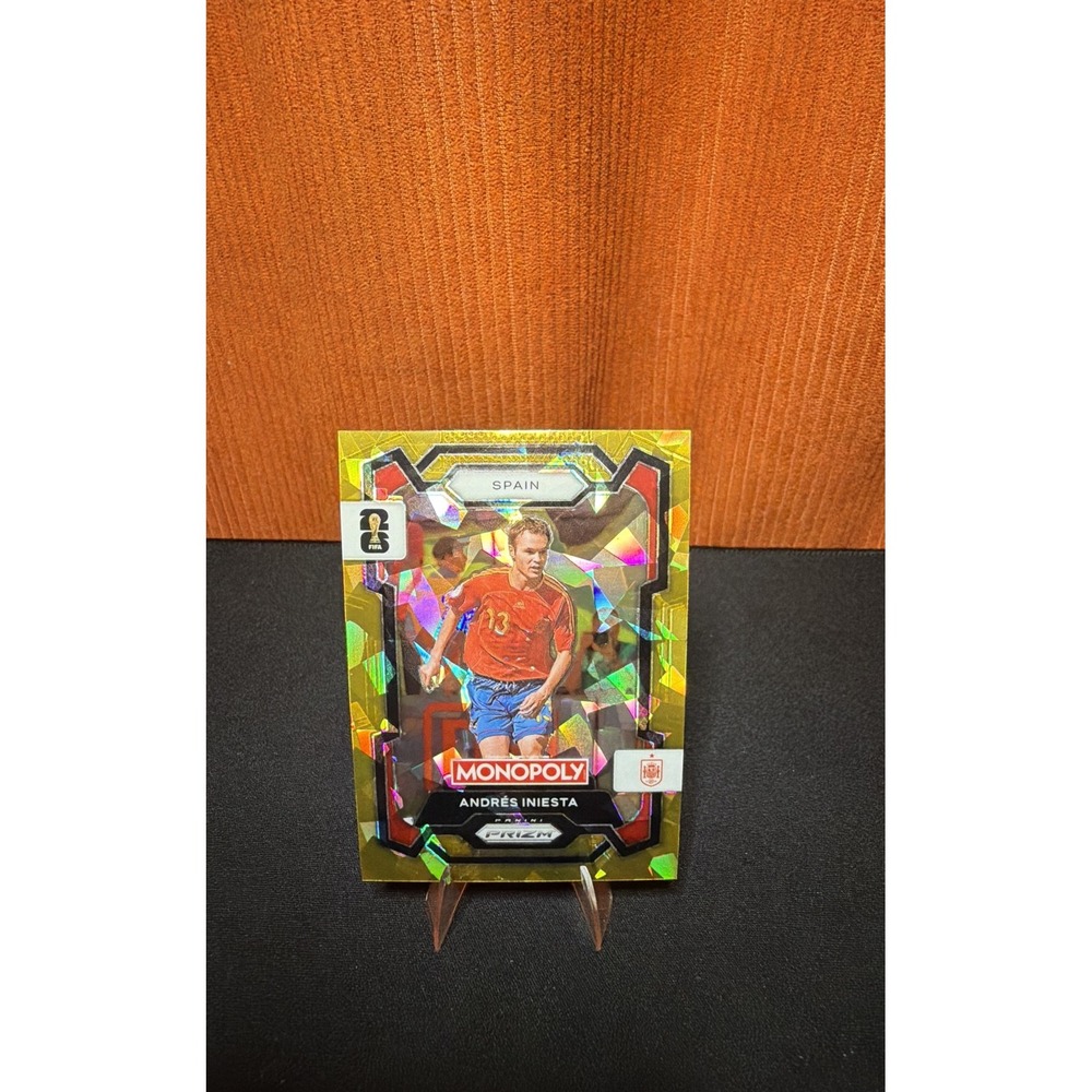 2026 Panini Prizm Monopoly Fifa World Cup - Andres Iniesta #43 Gold Cracked Ice